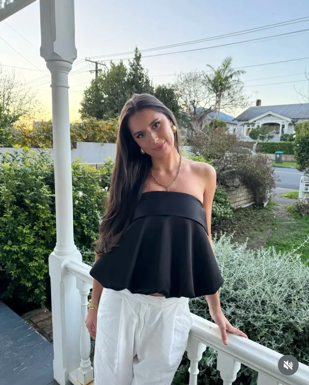 HARRIS TAPPER Eliza Top Black Size 8 AU for rent on The Volte - main image