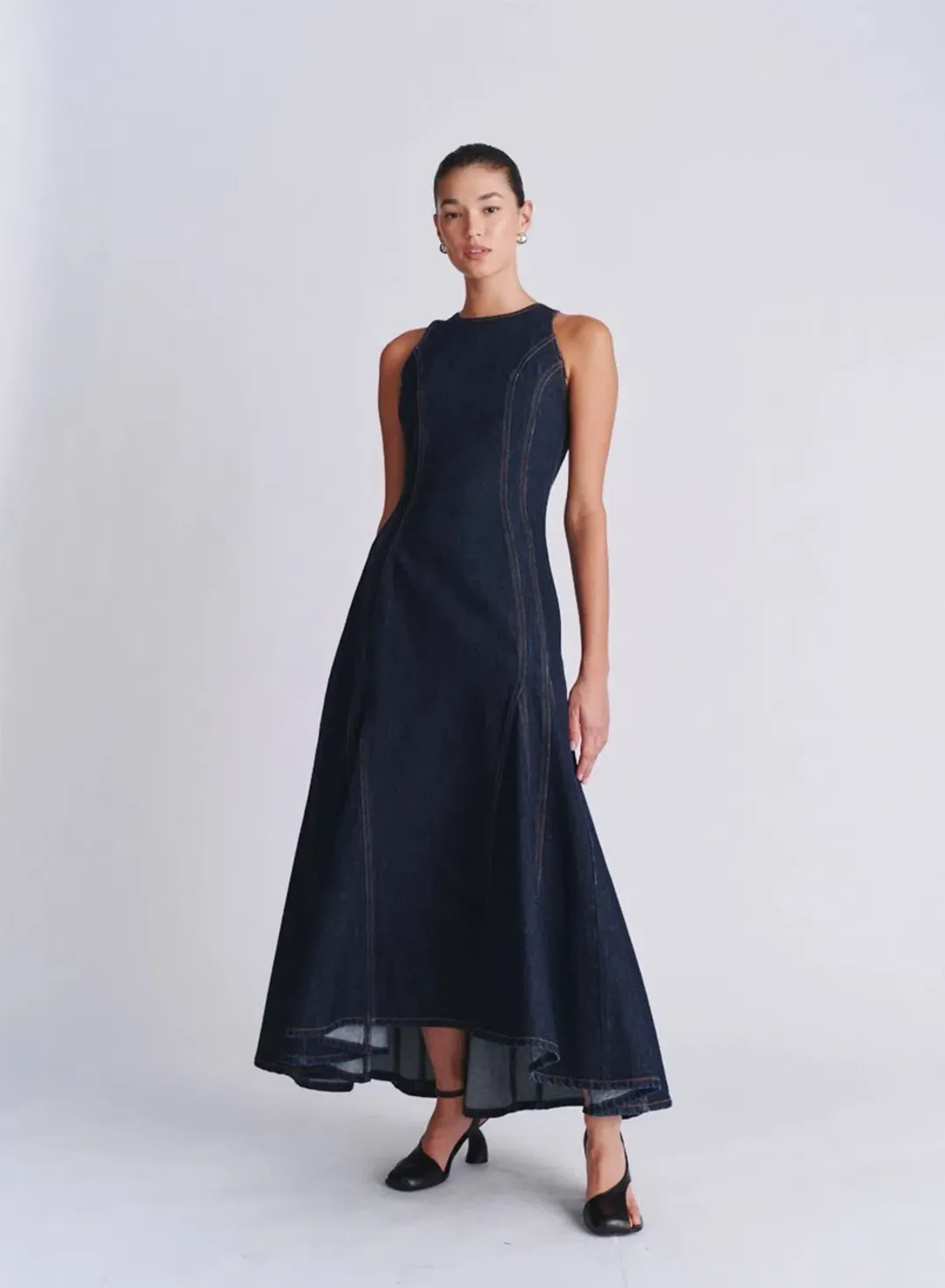 ANNA QUAN Bianca Dress Indigo Denim 8 AU for rent on The Volte - main image