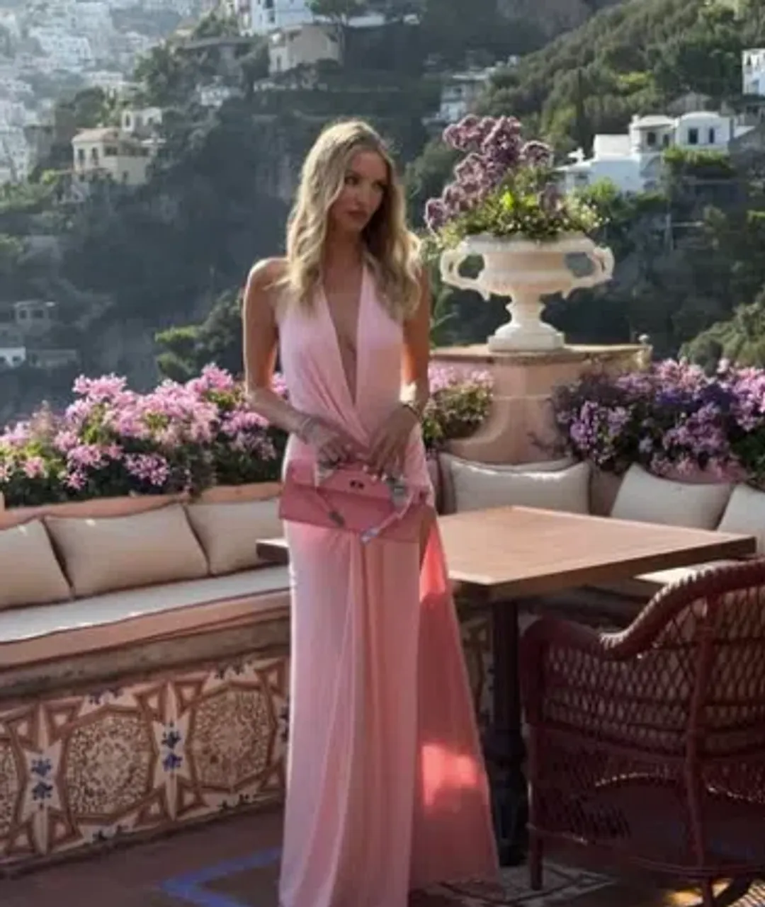 Natalie Rolt Winona Gown in Pink 8 for rent on The Volte - main image