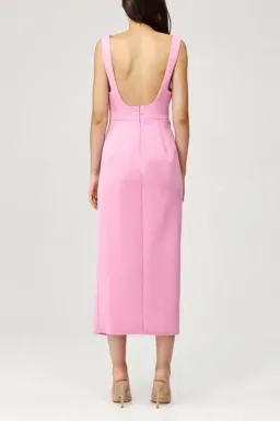 Acler Habana Midi Dress Pop Pink Size 6 for rent on The Volte - image 4