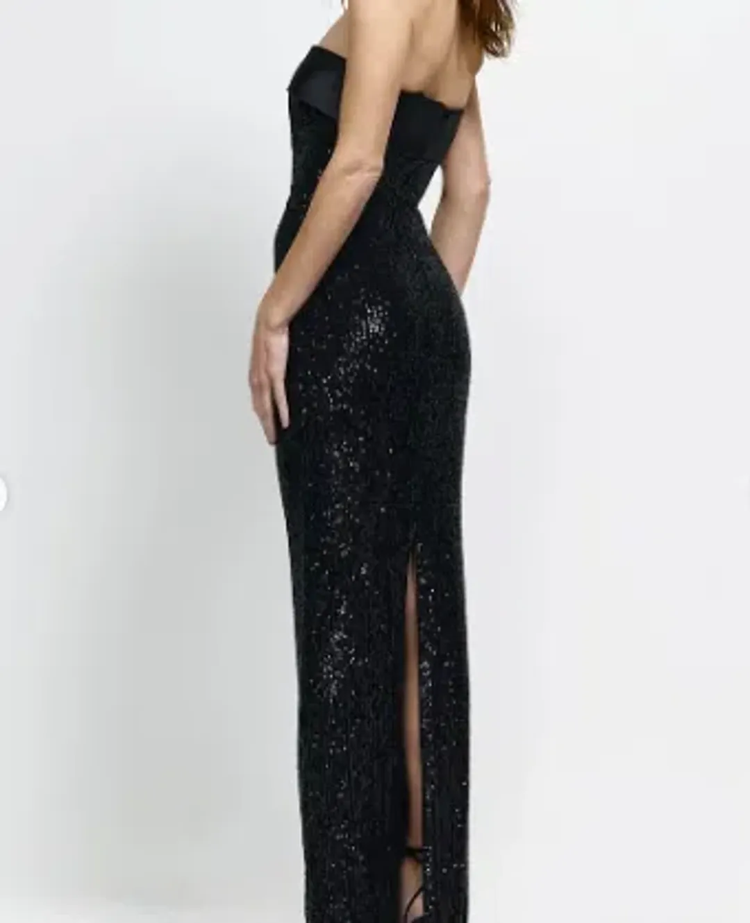 Effie Kats Thalia Gown in Black Sequin  for rent on The Volte - main image