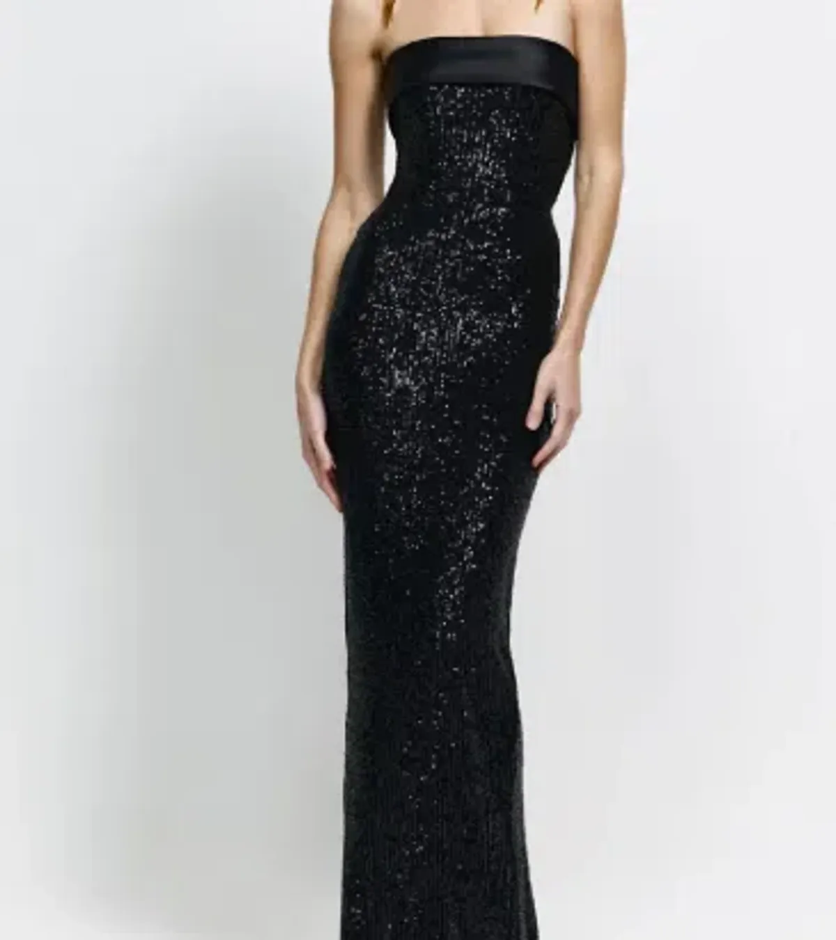 Effie Kats Thalia Gown in Black Sequin  for rent on The Volte - main image