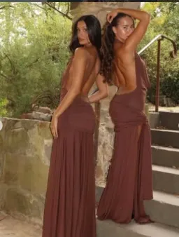 Cherie Attire Evelyn Halter Maxi for rent on The Volte - image 2