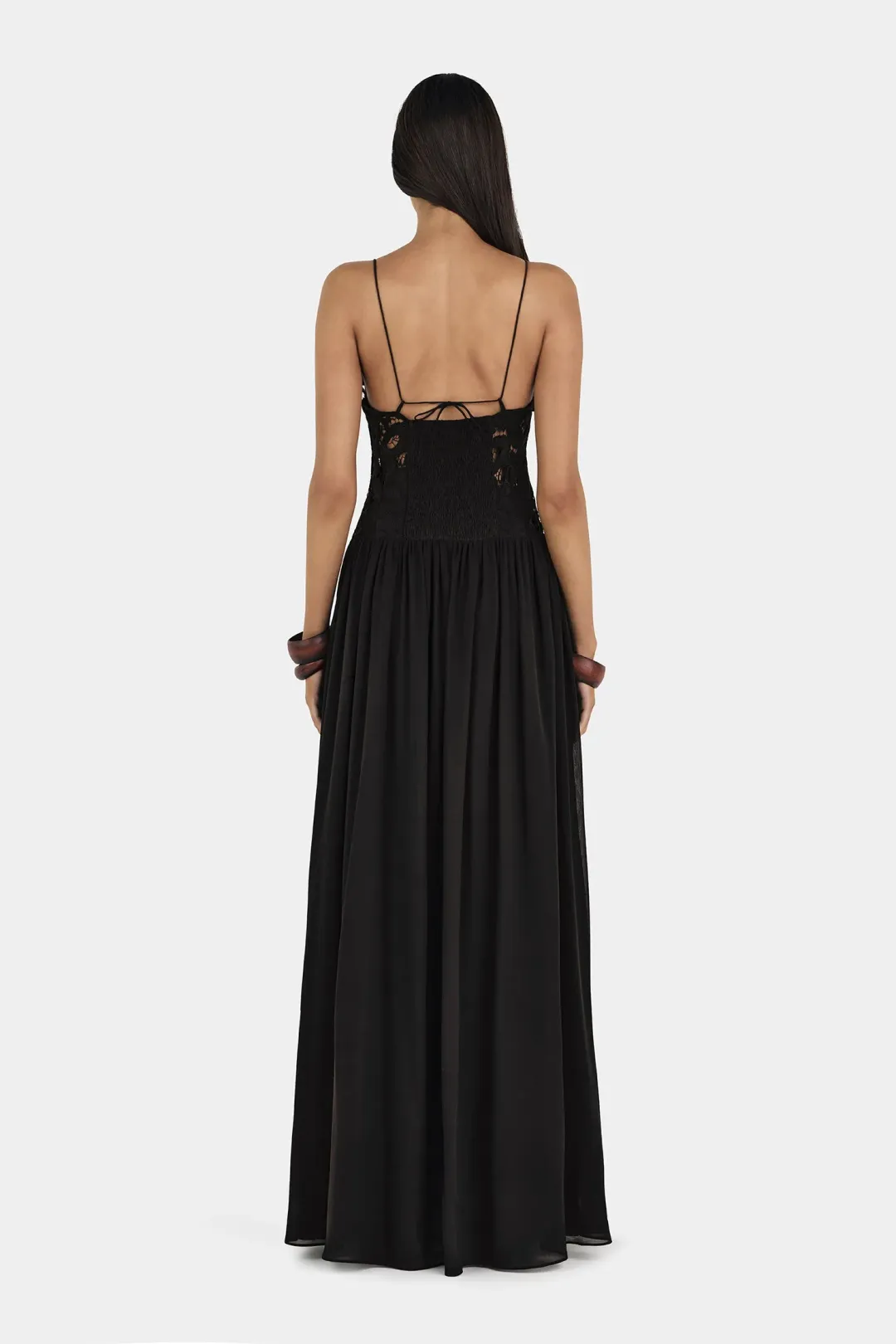 Hansen And Gretel Stephanie Maxi Dress Black Size 6 for rent on The Volte - main image
