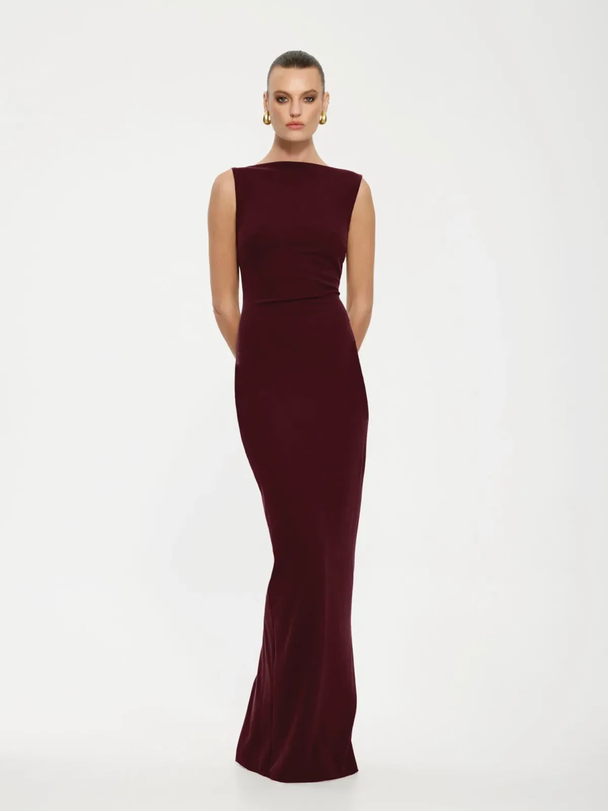Effie Kats - Verona Gown - Wine - Size M (10) for rent on The Volte - main image