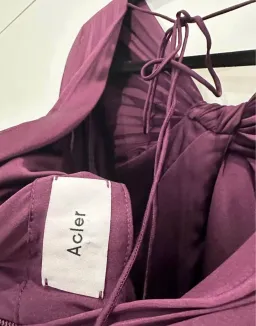 Acler dailley midi dress, plum, size 16 for rent on The Volte - image 4