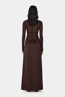 Hansen And Gretel Amy Maxi Dress Chocolate Brown Size 10 for rent on The Volte - image 2
