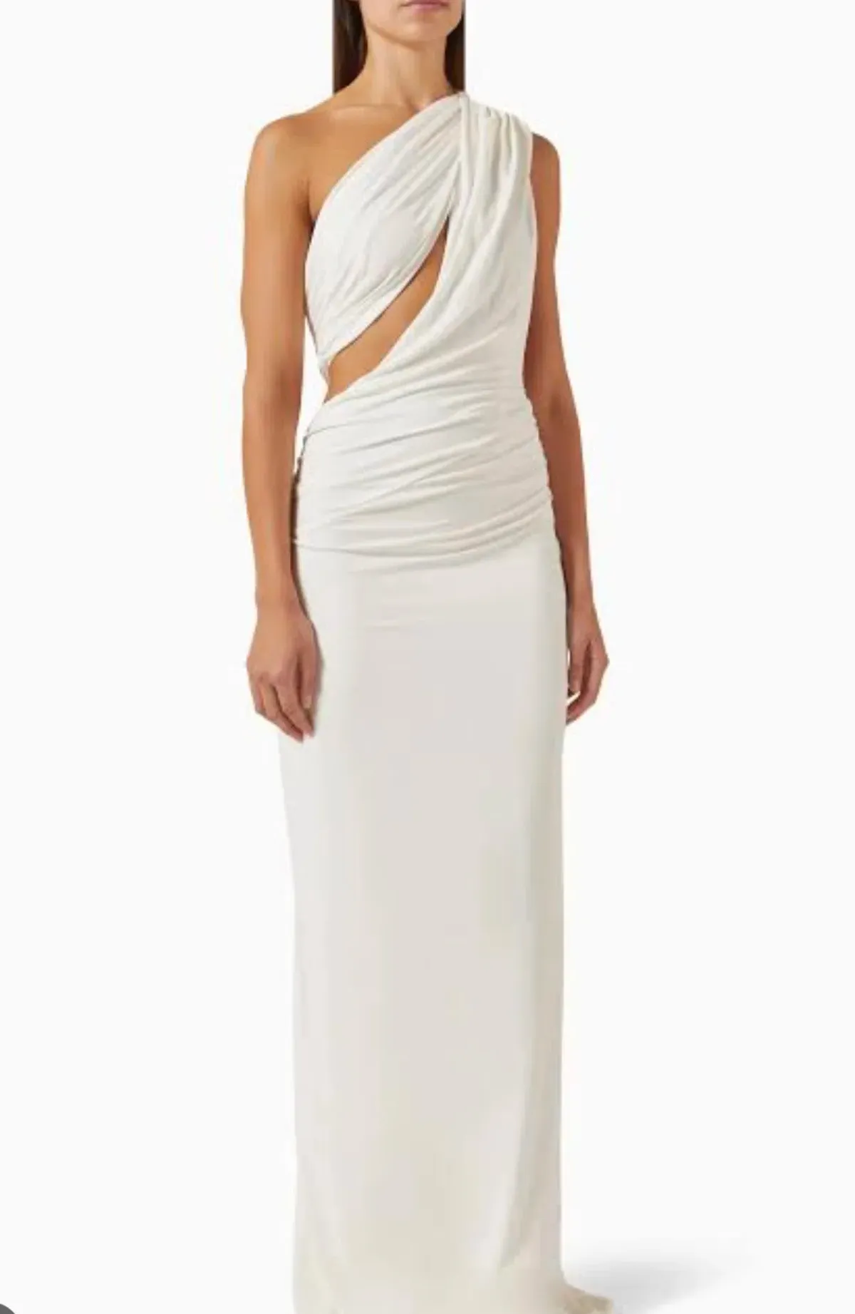 THE SOLSTICE CUPRO MAXI DRESS IN IVORY - S for rent on The Volte - main image