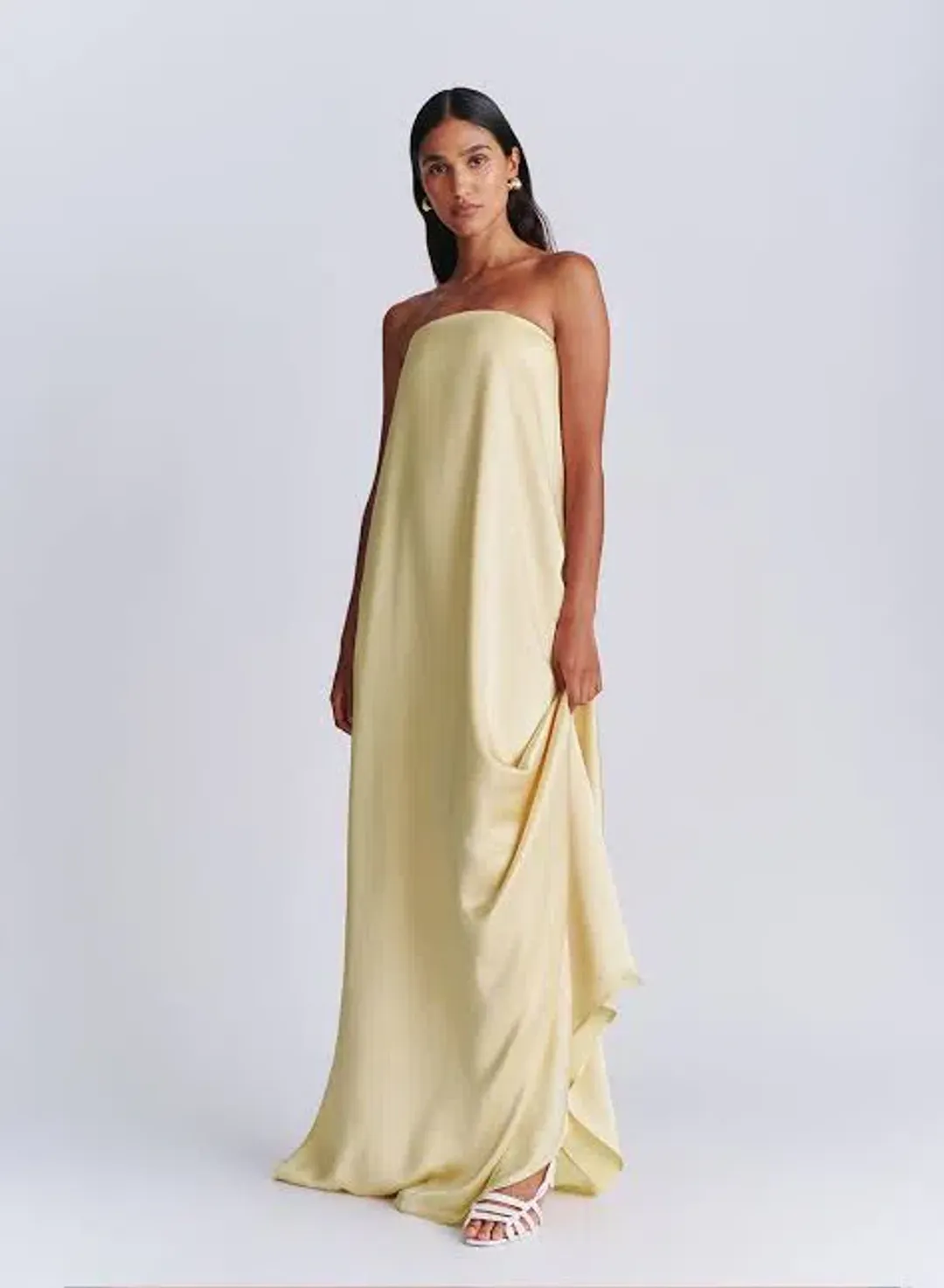 Anna Quan Delfina Dress - Champagne size 6 for rent on The Volte - main image