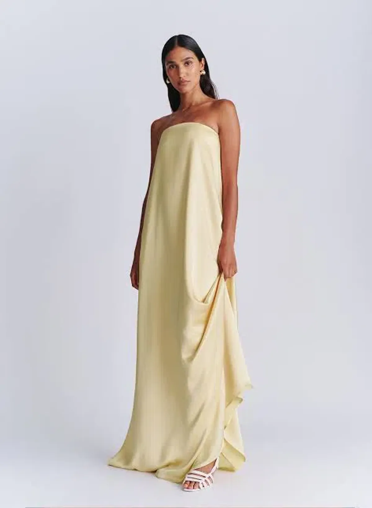 Anna Quan Delfina Dress - Champagne size 6 for rent on The Volte - main image