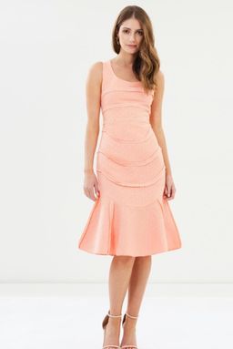 Mossman Finish Line Midi Dress Orange Size 14 for rent on The Volte - image 3