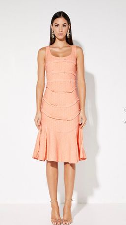 Mossman Finish Line Midi Dress Orange Size 14 for rent on The Volte - image 1