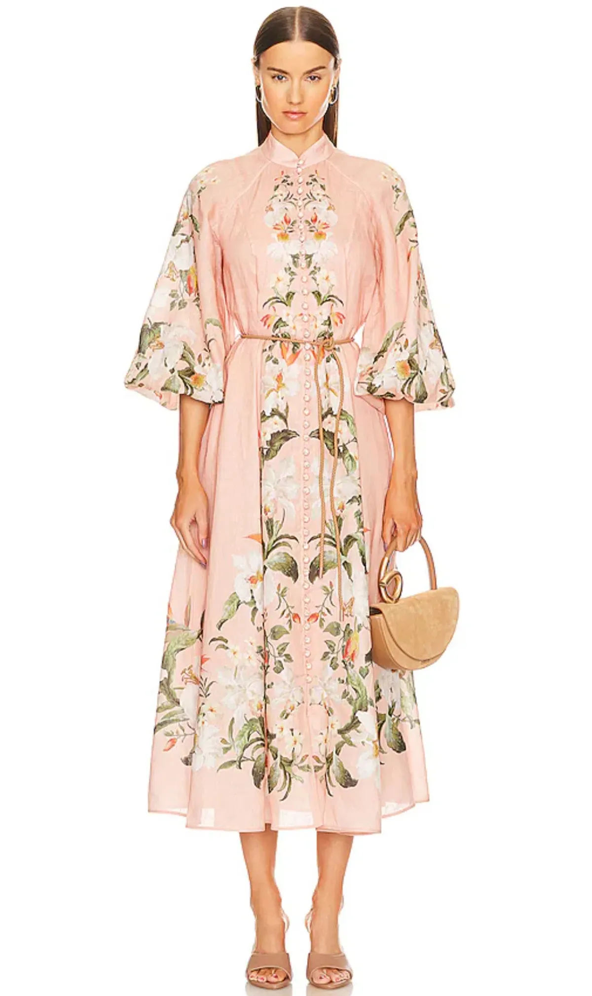 Zimmermann Lexi Billow Maxi Dress in Pink Size 2 AU 12 for rent on The Volte - main image