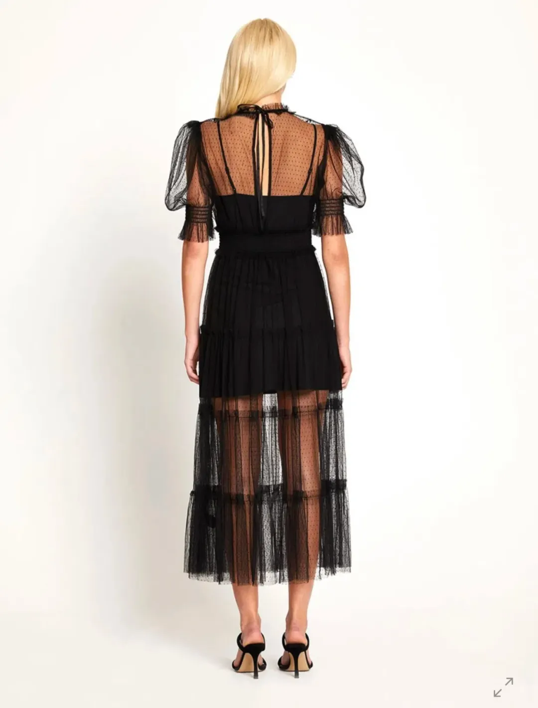 Alice McCall Nova Baby Midi Dress in Black for rent on The Volte - main image