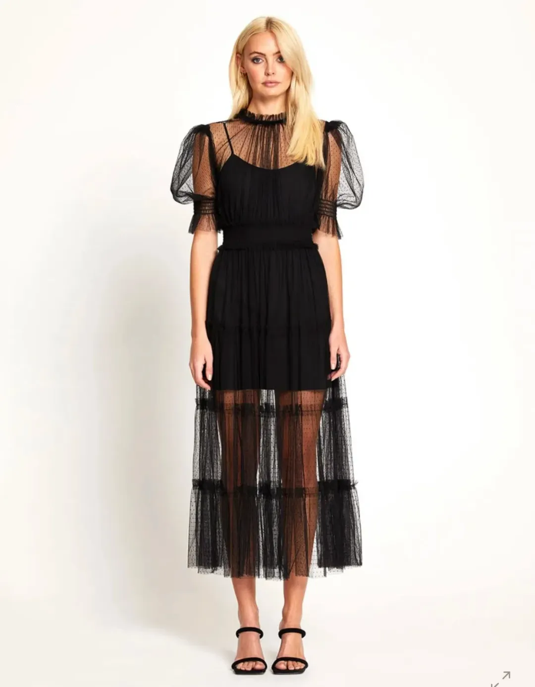 Alice McCall Nova Baby Midi Dress in Black for rent on The Volte - main image