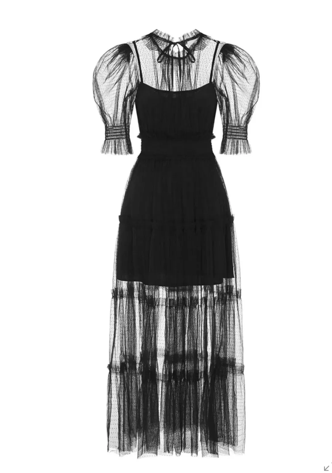 Alice McCall Nova Baby Midi Dress in Black for rent on The Volte - main image