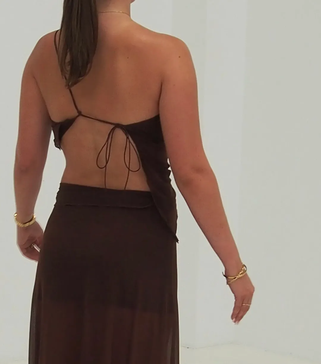 GARMENTS BY EL | MERIDA MAXI SET | CHOCOLATE | SIZE XS-S (AU 6-8) for rent on The Volte - main image