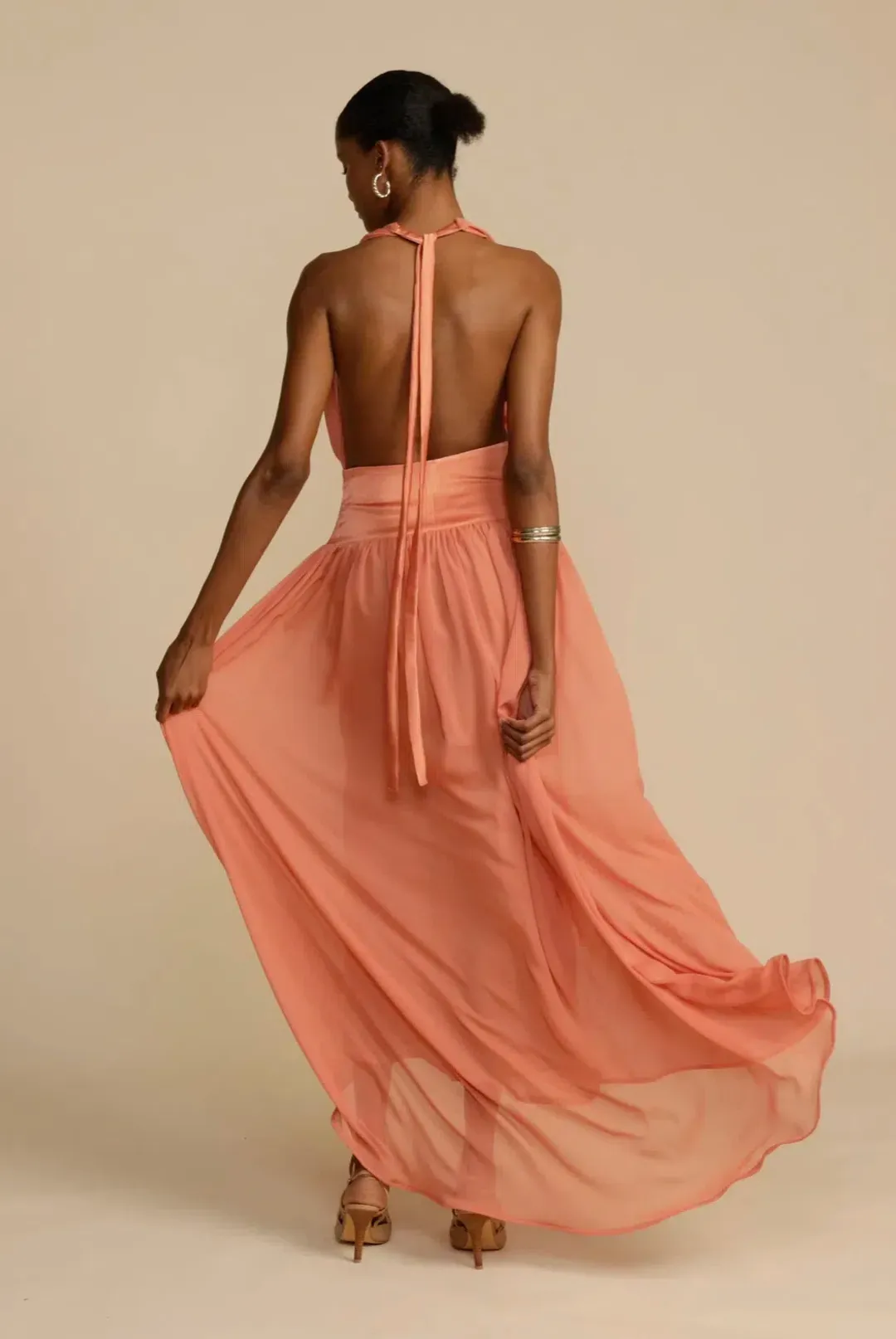 Arcina Ori Serena Dress Coral Size XS / AU 6 for rent on The Volte - main image