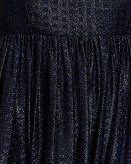 Asilio Metallic Check Dress Navy Size 10 for rent on The Volte - image 6