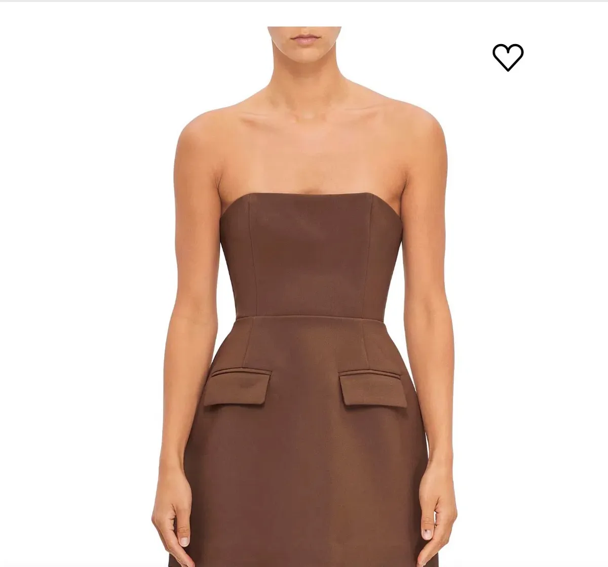 Odd muse brown strapless mini dress in a Extra Large  for rent on The Volte - main image