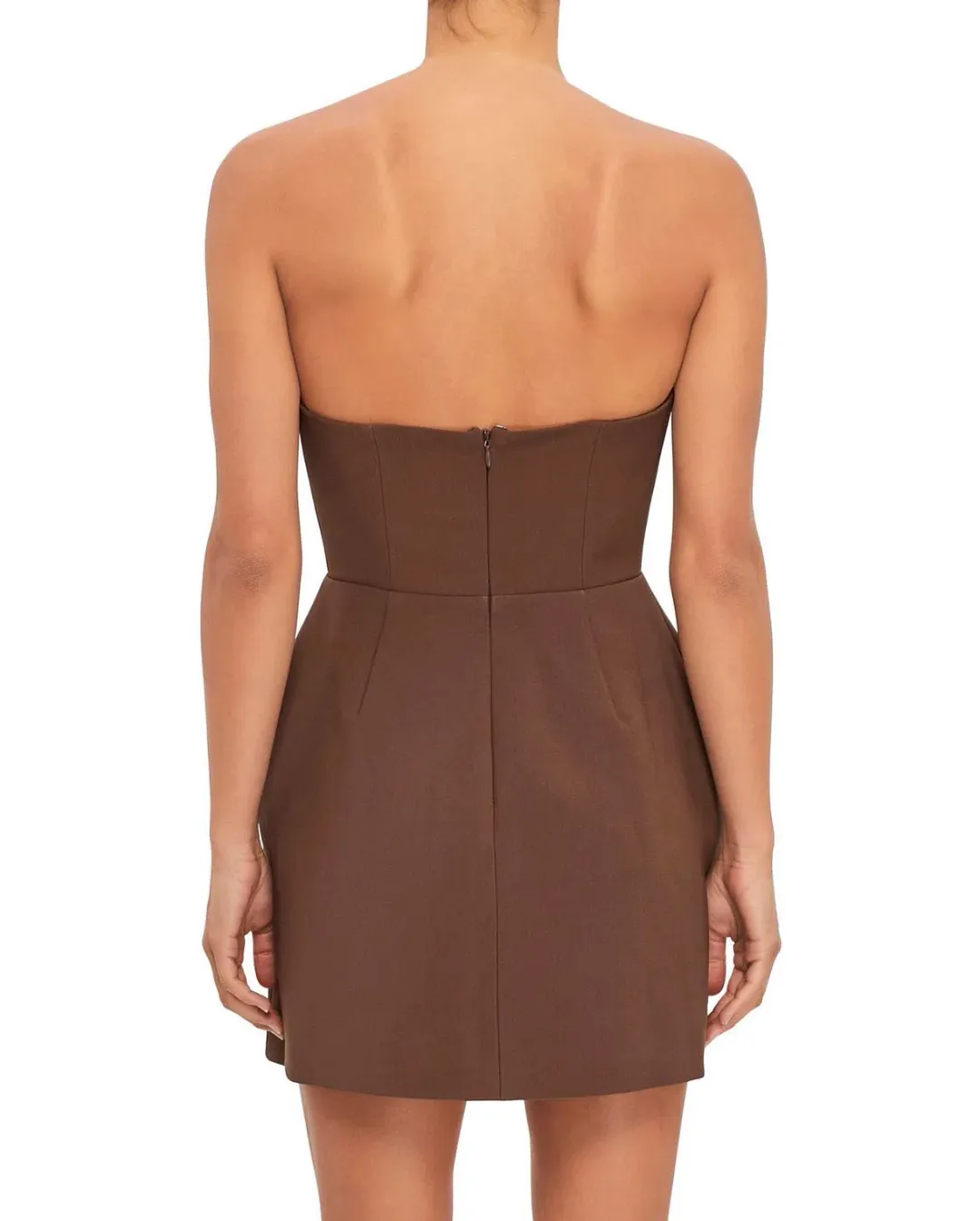 Odd muse brown strapless mini dress in a Extra Large  for rent on The Volte - main image
