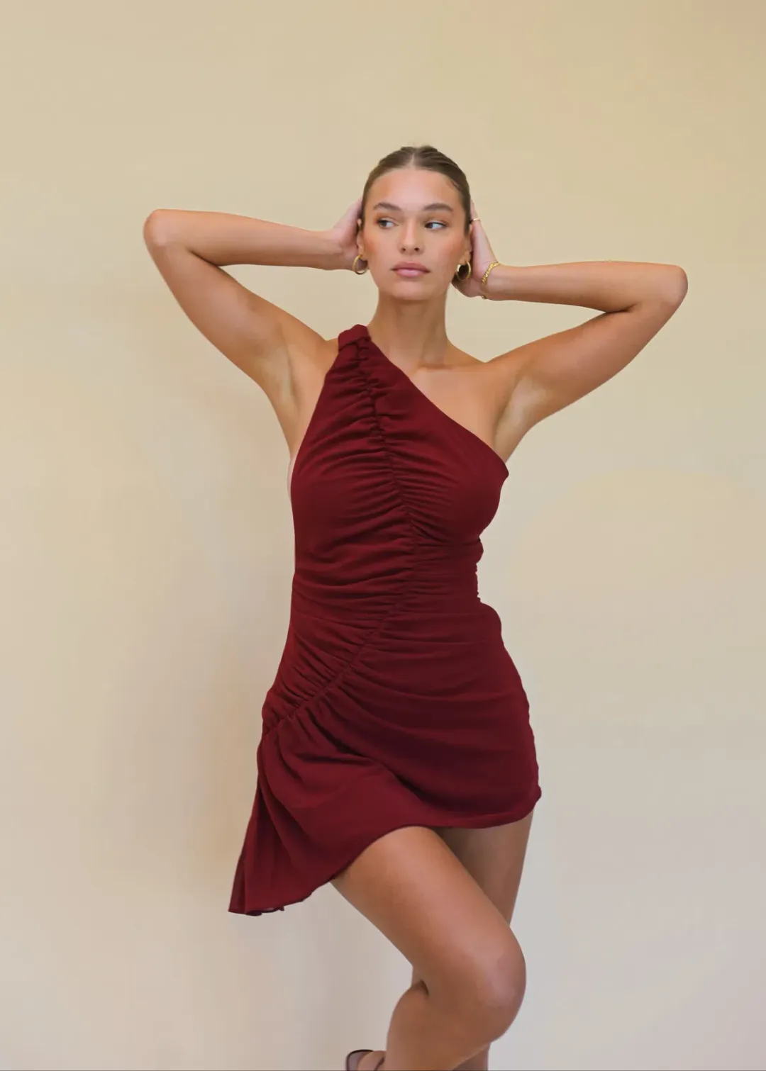 Kosta Kulture Kaia Dress Wine Size S for rent on The Volte - main image