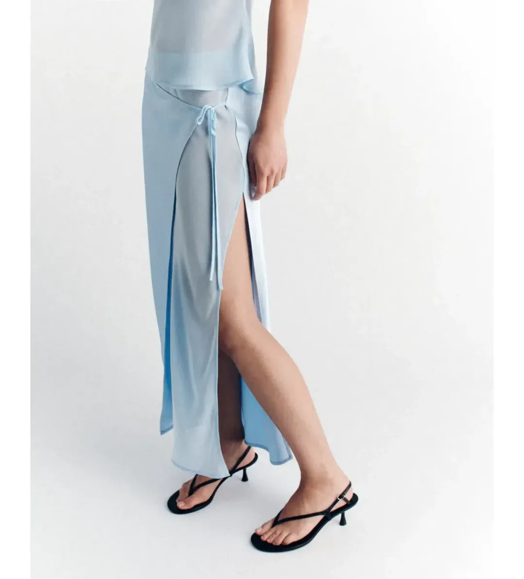 Ricky Midi Skirt & Patrice strapless top , Blue Size 8 for rent on The Volte - main image