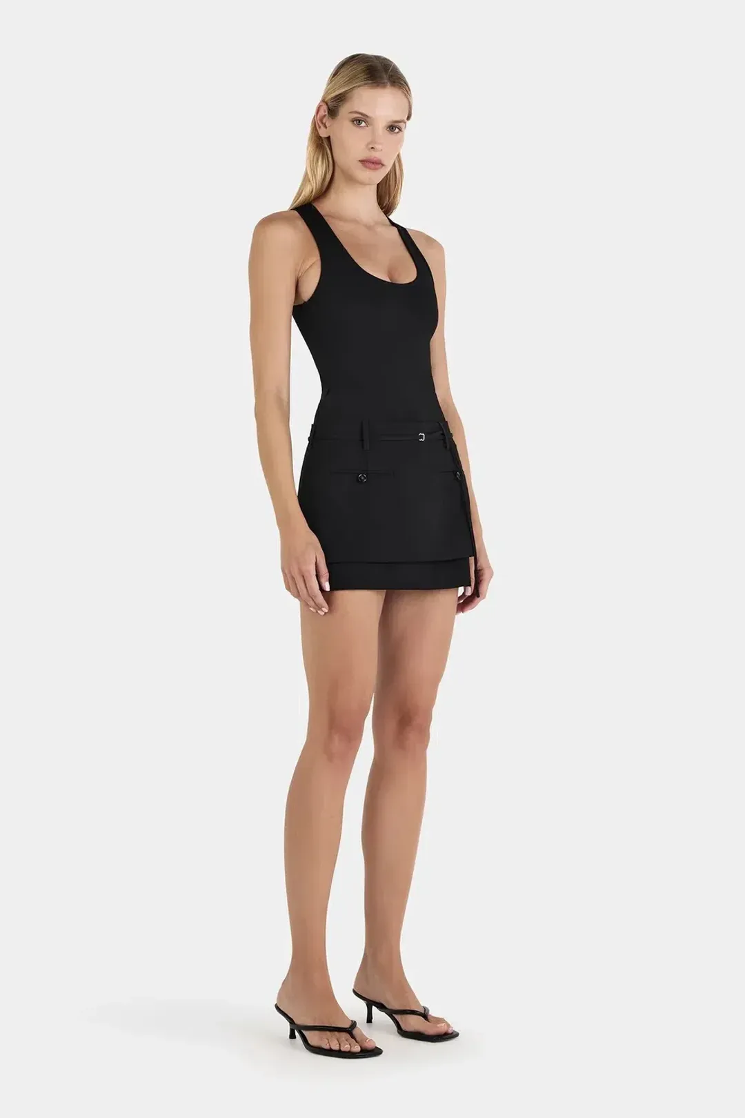 The Luca Mini Dress , Black Size 8 for rent on The Volte - main image