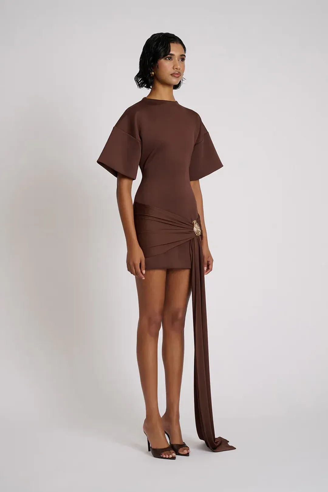  Eliya the Label Maxine Dress - Chocolate for rent on The Volte - main image
