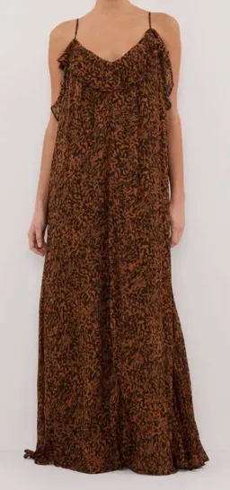 Terra Capri Rust Sleeveless Maxi Dress for rent on The Volte - image 1