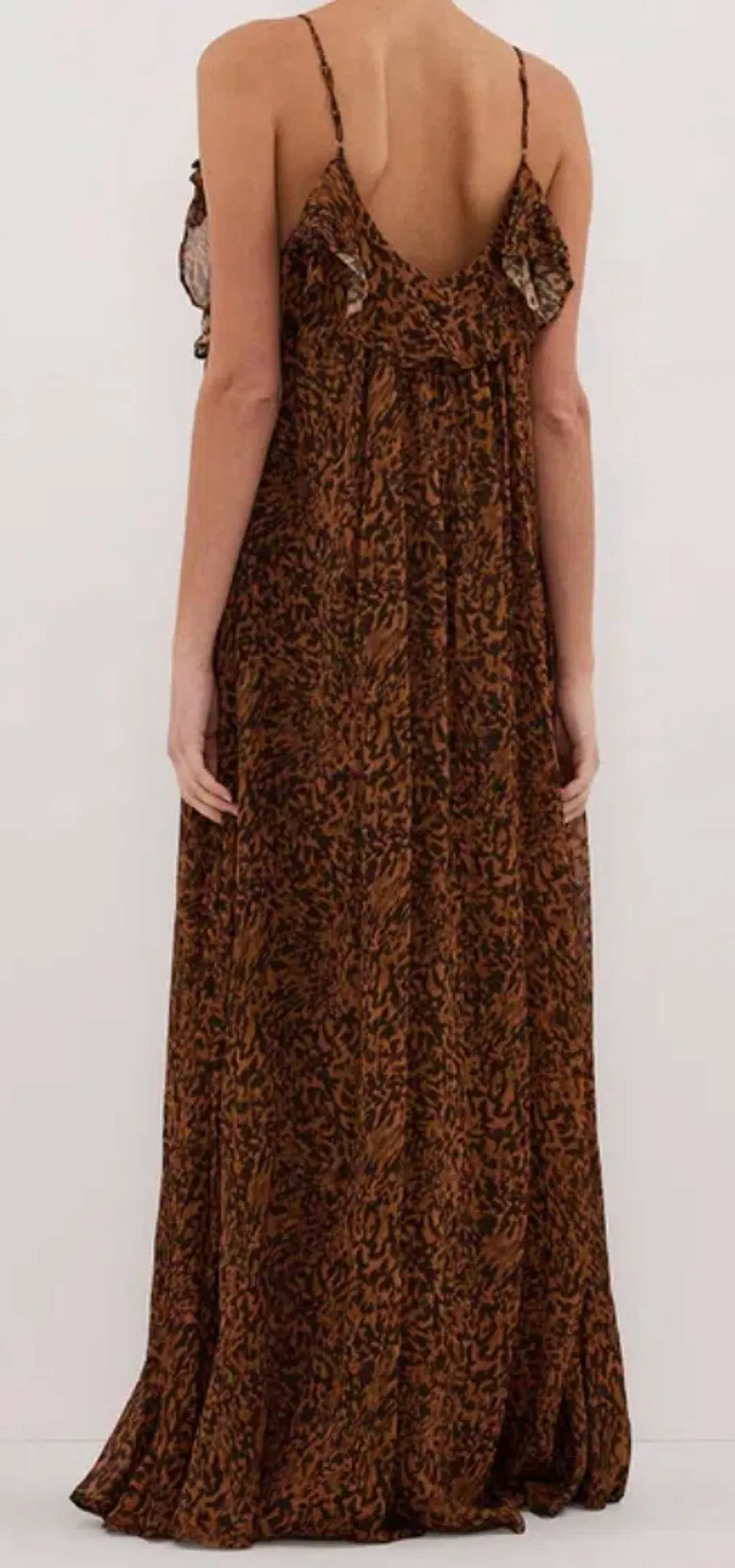 Terra Capri Rust Sleeveless Maxi Dress for rent on The Volte - main image