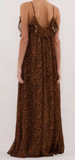 Terra Capri Rust Sleeveless Maxi Dress for rent on The Volte - image 2