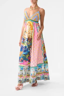 Camilla Bralette Detail Dress in Salty Splendour size L/AU 12 for rent on The Volte - image 5