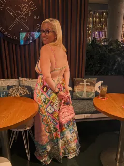 Camilla Bralette Detail Dress in Salty Splendour size L/AU 12 for rent on The Volte - image 2