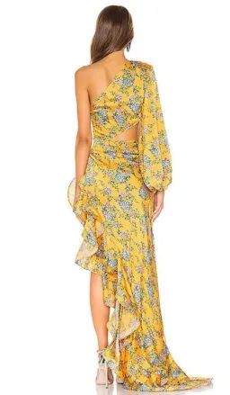 Bronx and Banco Hanna Gown Yellow Floral 10 M Medium for rent on The Volte - image 2
