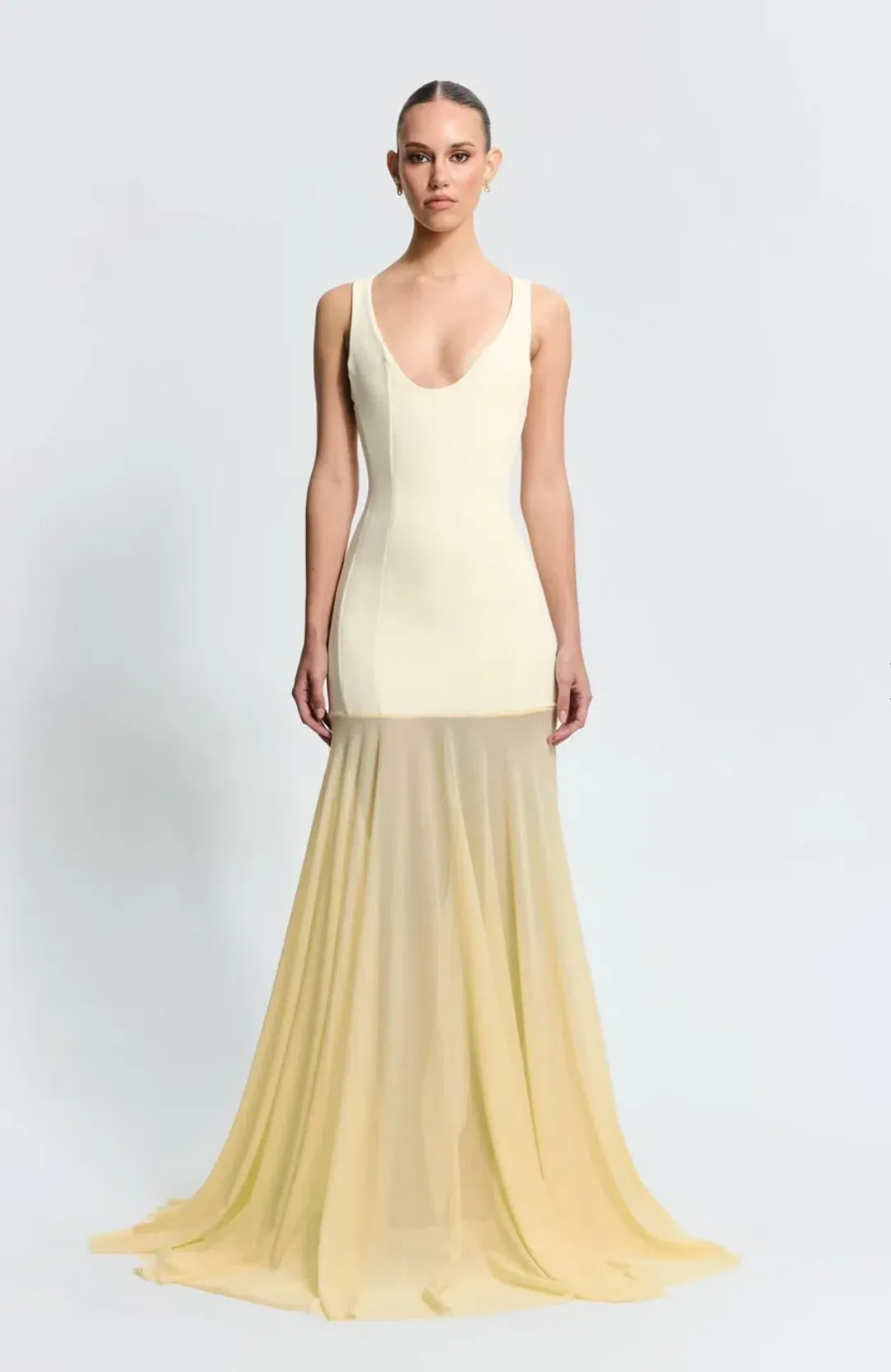 Effie Kats Odesa Gown Lemon Size 6 for rent on The Volte - main image