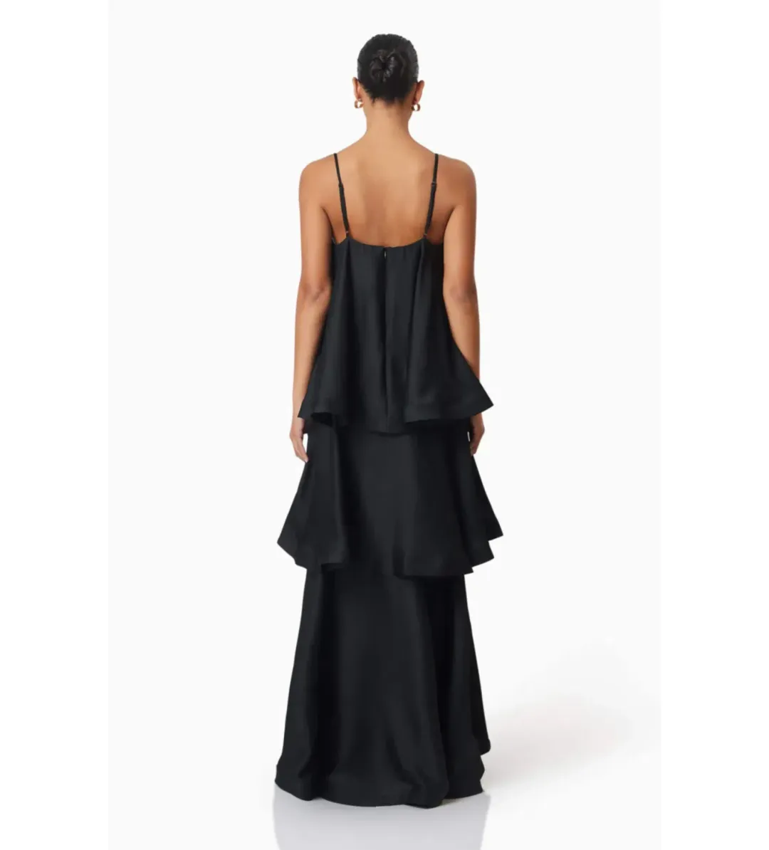Elliatt Tilly Tiered Maxi Dress in Black Size XL/AU 14 for rent on The Volte - main image