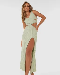 SOVERE Glory Knit Dress Green 6/XS for rent on The Volte - image 2