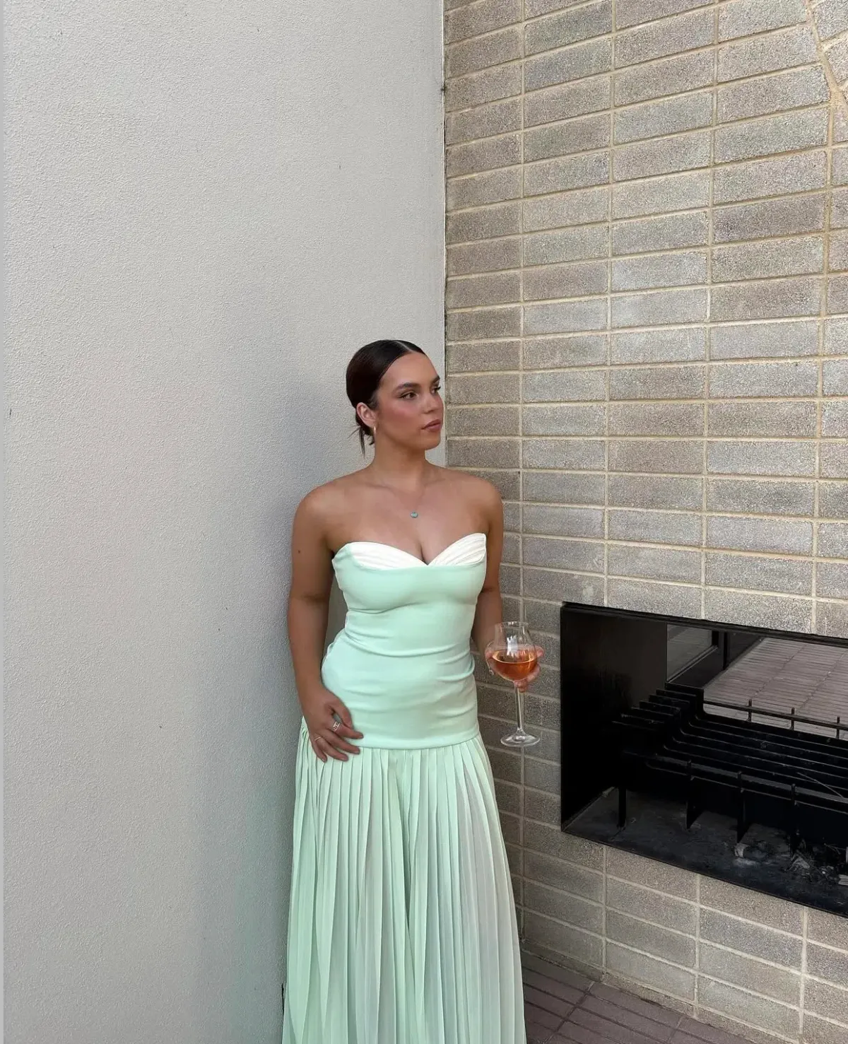 She is Olla Nicollette Gown Mint size 8  for rent on The Volte - main image