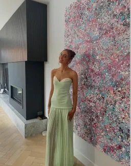 She is Olla Nicollette Gown Mint size 8  for rent on The Volte - image 4