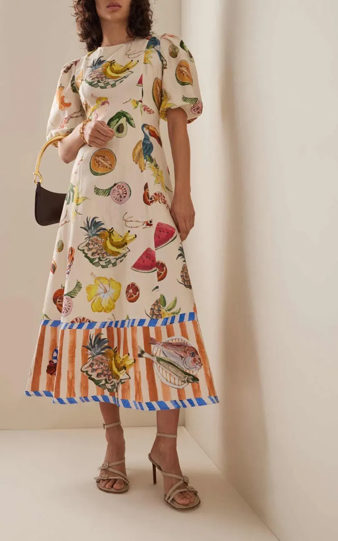 Alemais Theo Midi Dress Multi Size 8 AU for rent on The Volte - main image