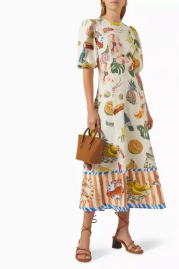 Alemais Theo Midi Dress Multi Size 8 AU for rent on The Volte - image 1