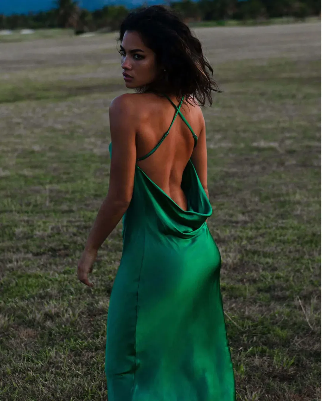 Gigi Dress Green for rent on The Volte - main image