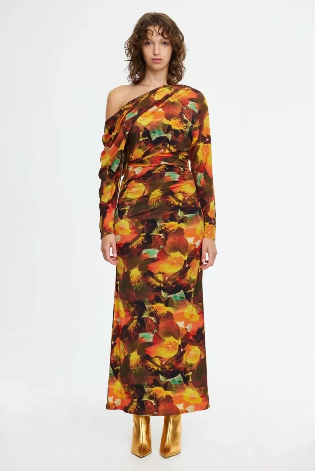 Acler Burford Midi Dress Print Size 6 for rent on The Volte - main image