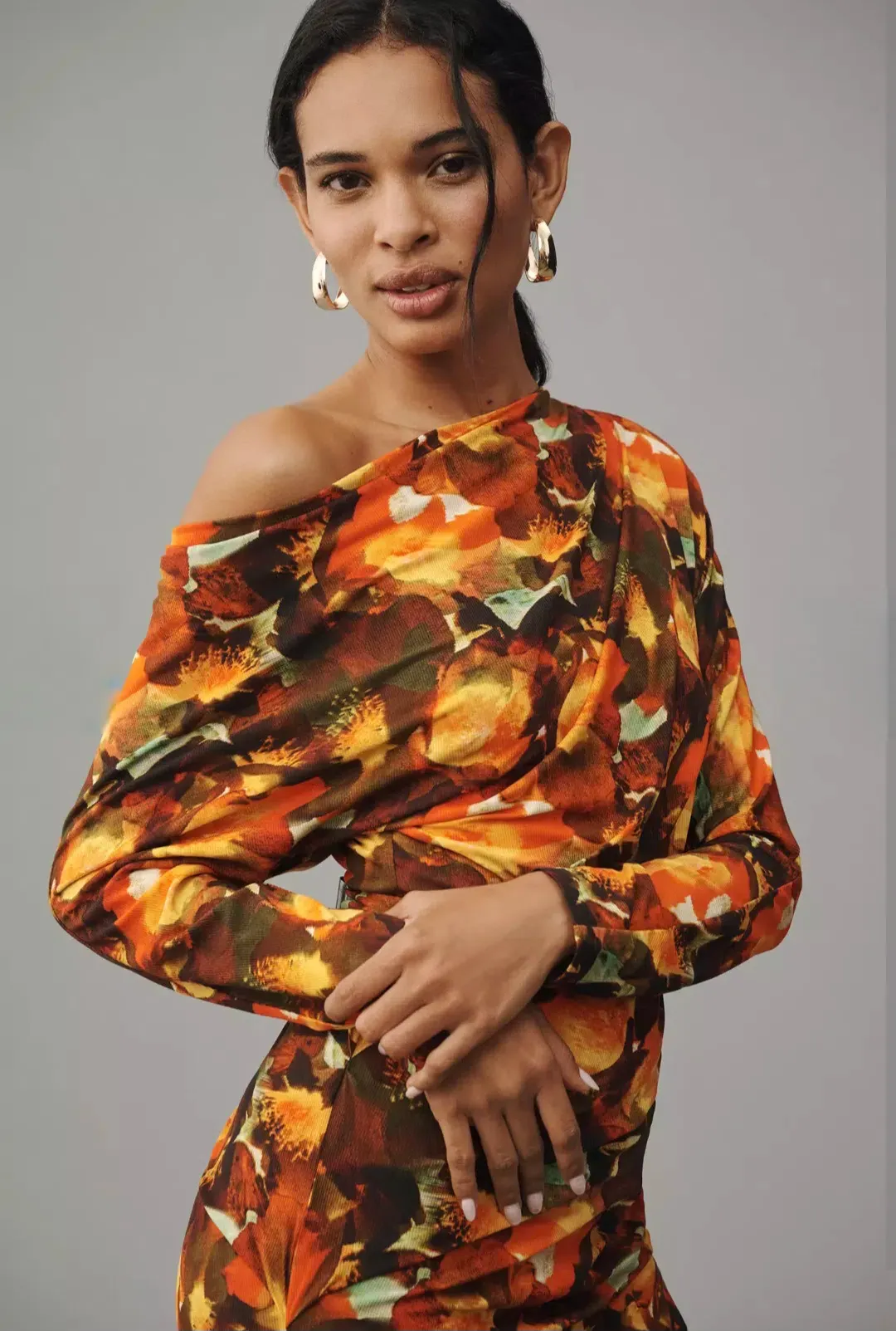 Acler Burford Midi Dress Print Size 8 for rent on The Volte - main image