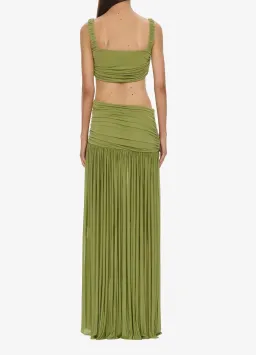 Christopher Esber Orion Separation Gown in Green Olive AU 6 for rent on The Volte - image 2