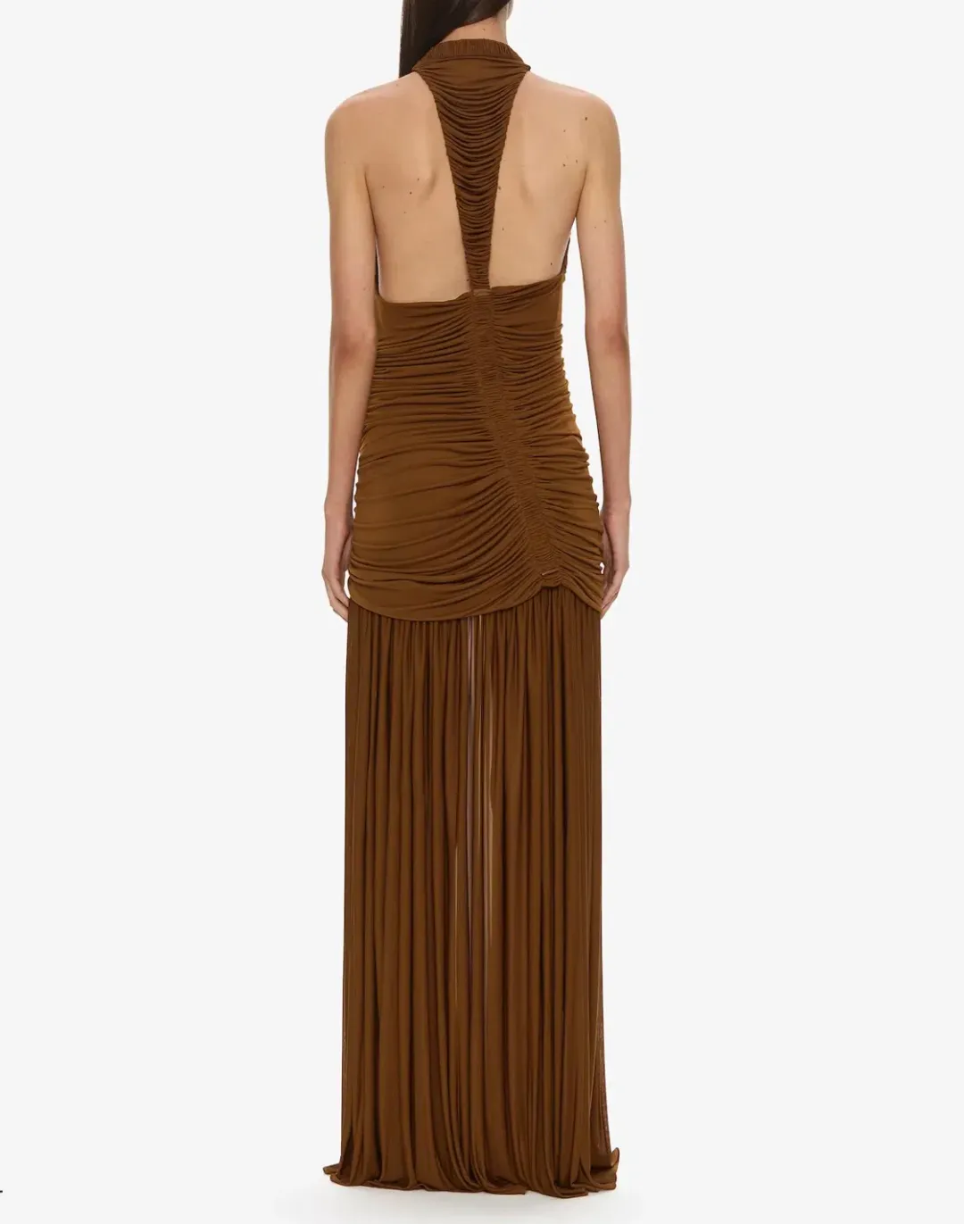 Christopher Esber Orion Gown in Russet Brown AU 6 for rent on The Volte - main image