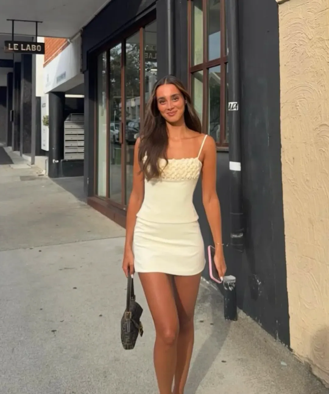 ance gria Jude Mini Skirt & Bustier Top Cream for rent on The Volte - main image