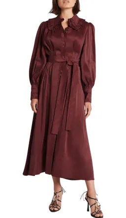 Idealist Pleated Collar Midi Dress (Aje) for rent on The Volte - image 2