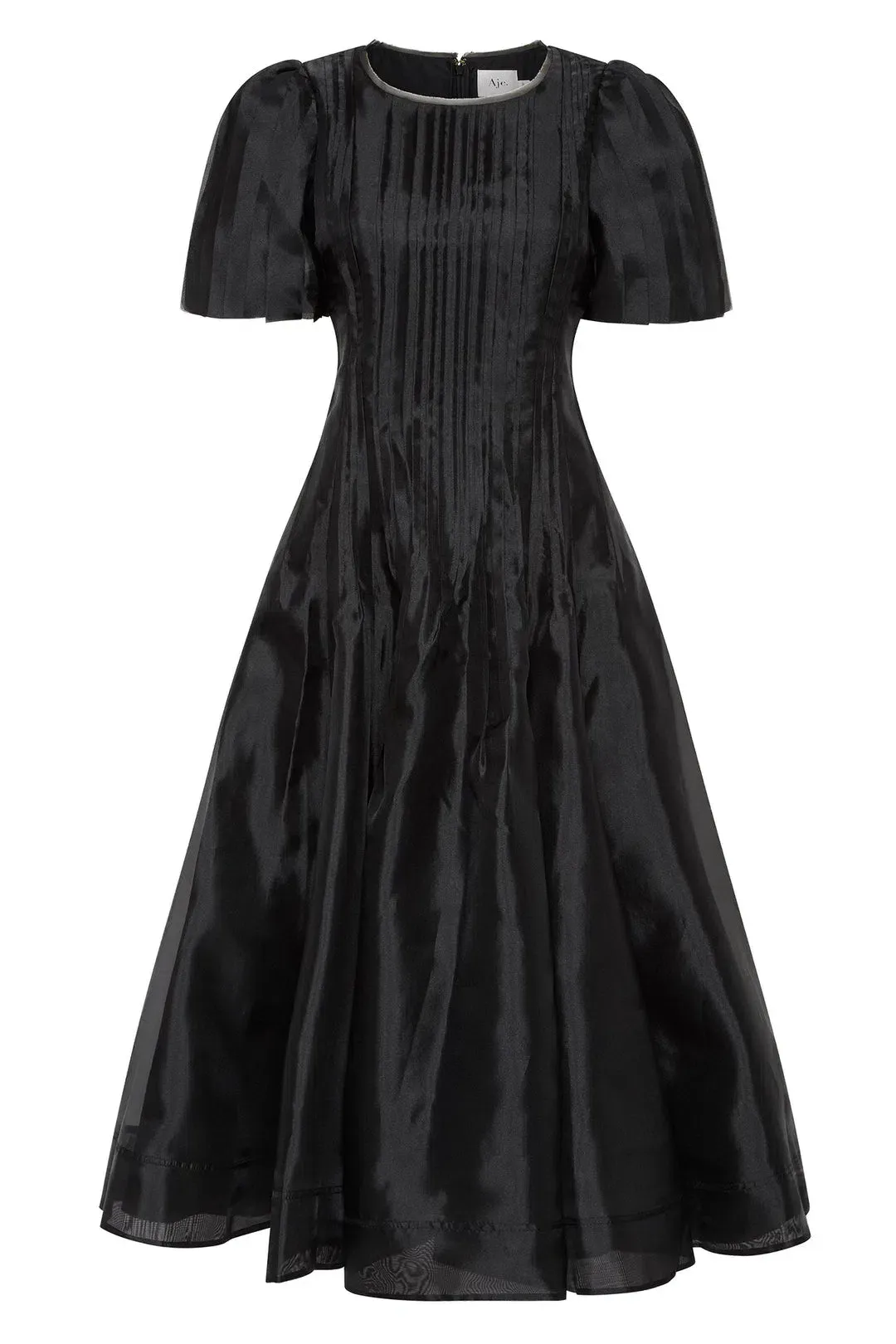 AJE NOVA PLEATED MIDI DRESS BLACK for rent on The Volte - main image